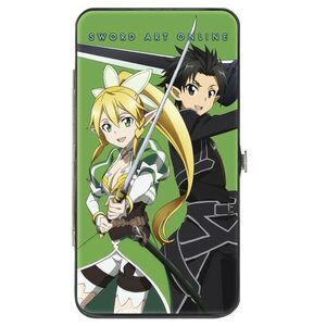 8591 Sword Art Online Wallet, Hinged, Sword Art Online Kirito With Asuna